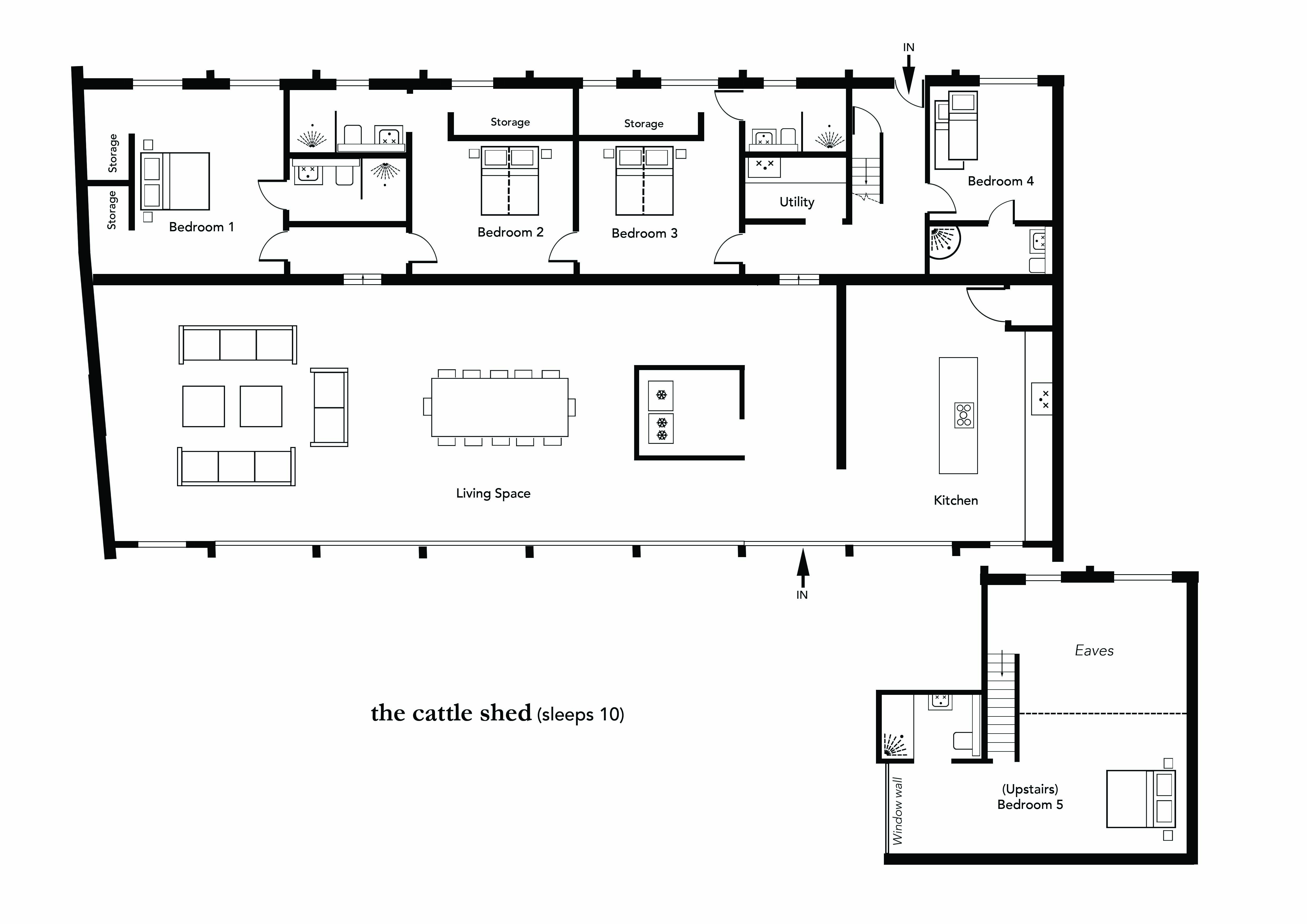 the cattle sheds Great Barn Farm